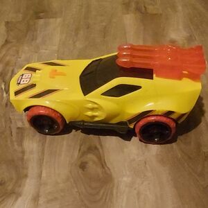 **3 Listings For $20**   Yellow and Red Race Car with Spoiler and Wheels